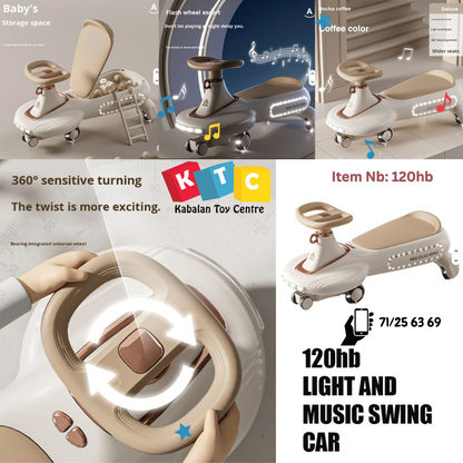 Light and Music Swing Car