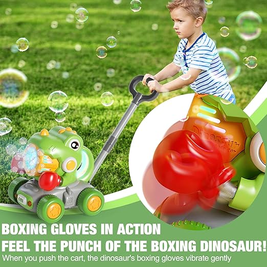 Bubble Machine for Toddlers: Dinosaur Boxing Bubble Machine,Lawn Mower,Toddler Toy Outside,Toys for Toddlers