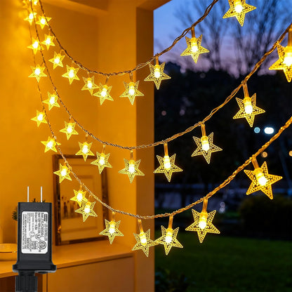 Star LED String Lights Warm White