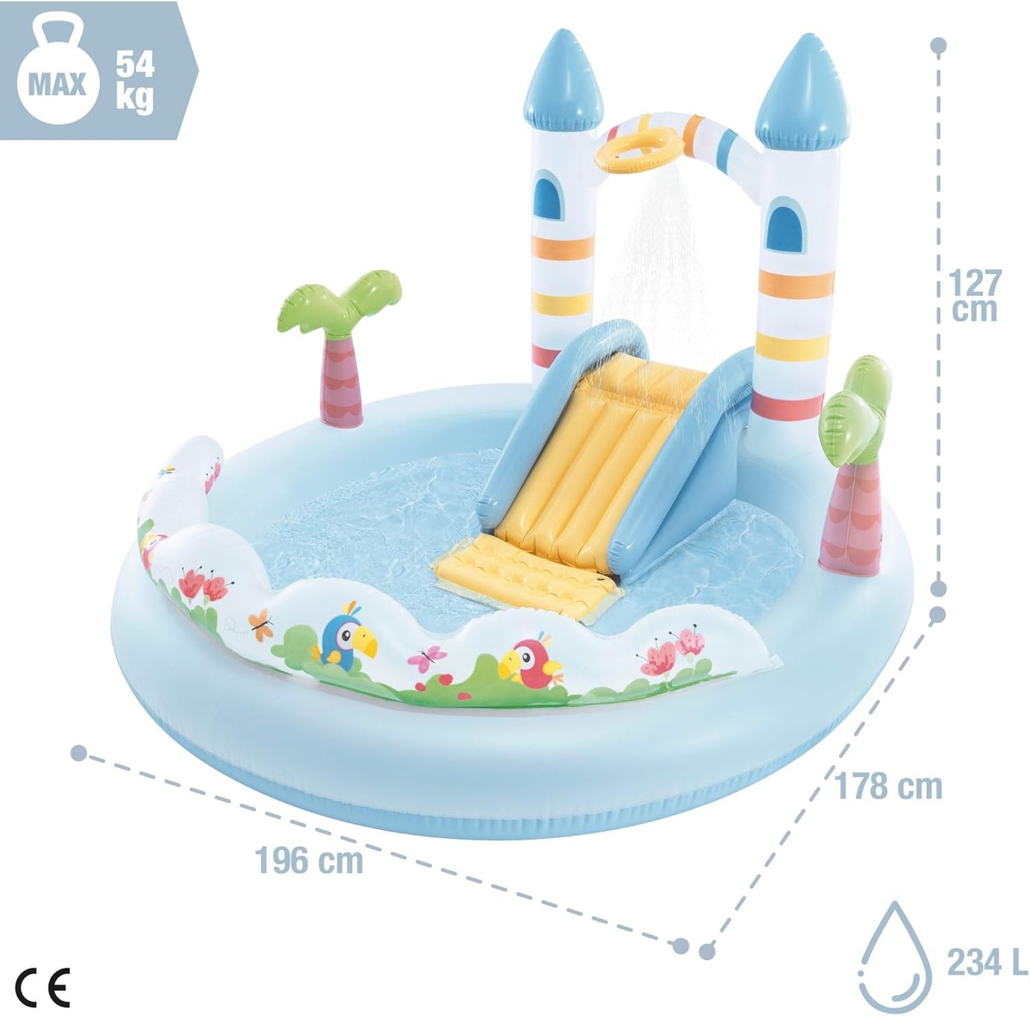 Unicorn Castle inflatable Pool
