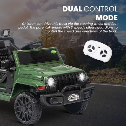 wrangler rechargeable battery car for kids