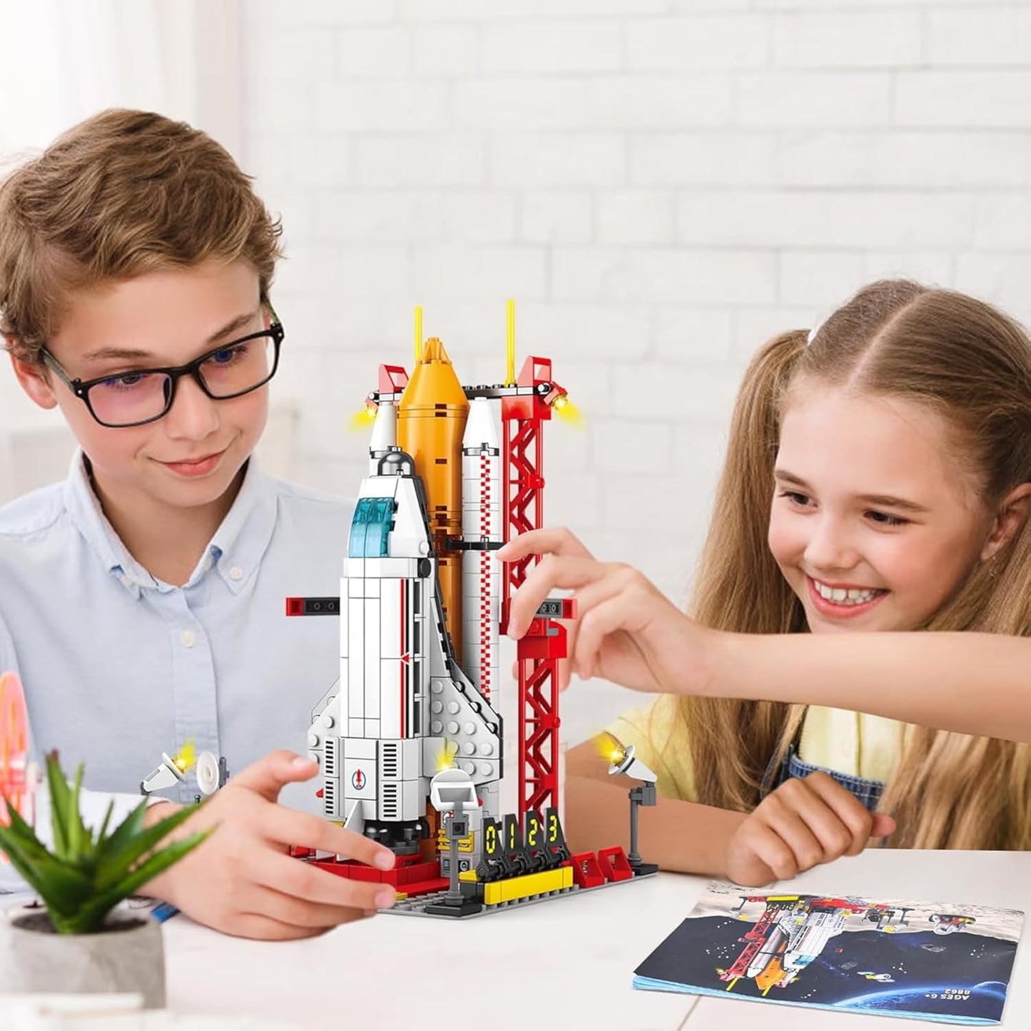 Space Rocket Launch Building Set