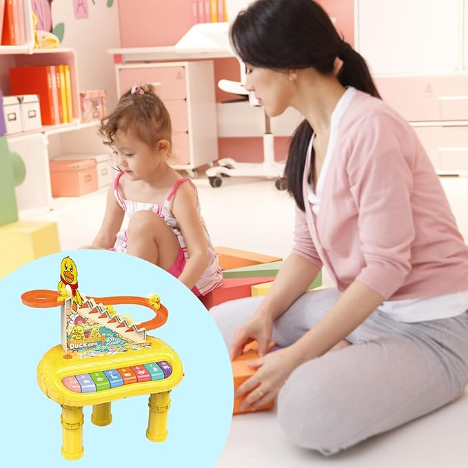 Little Duck Climbing Music Toy - Musical Instrument Toy with Lights and Music