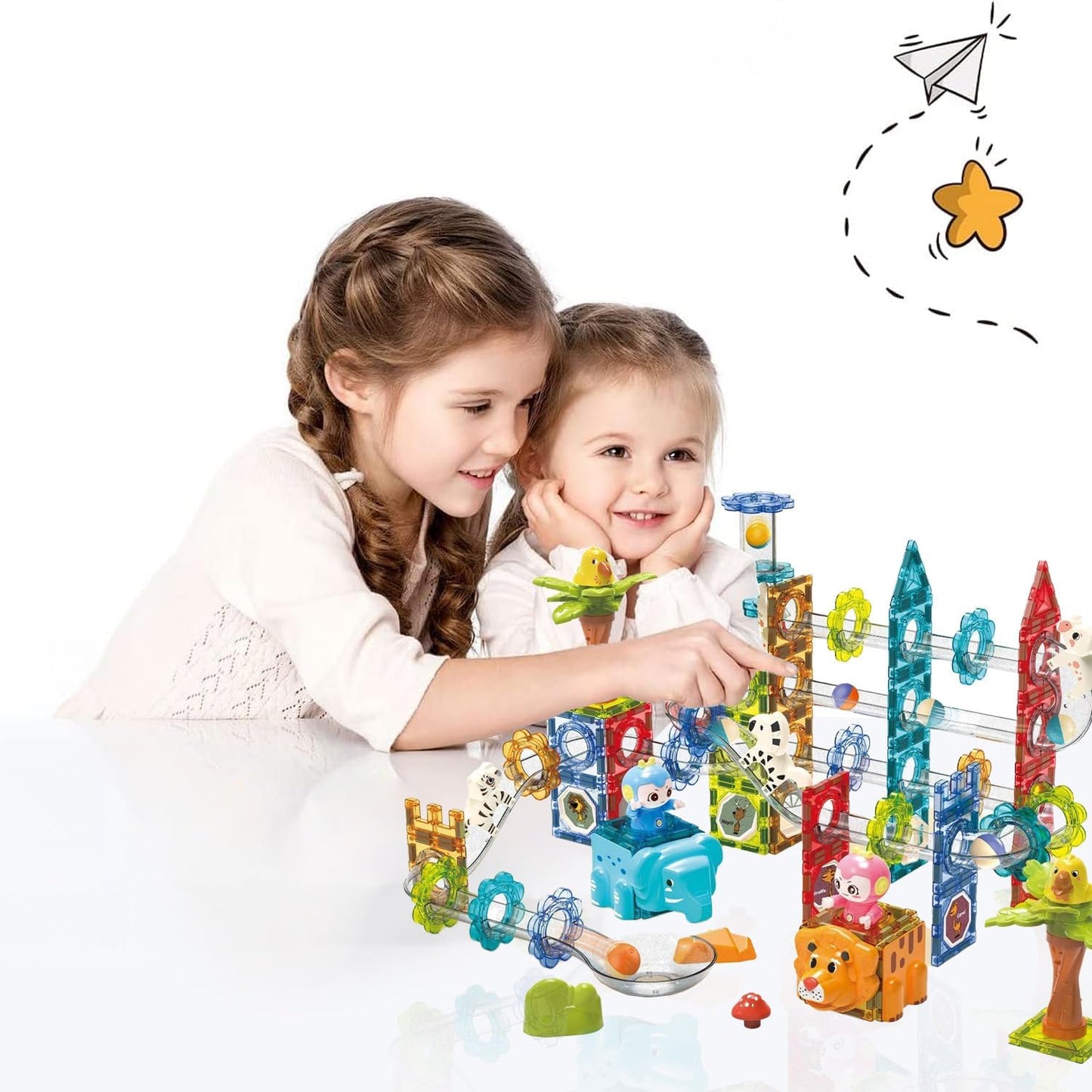 Magic Magnetic Blocks Animal Marble Run – 151 PCS