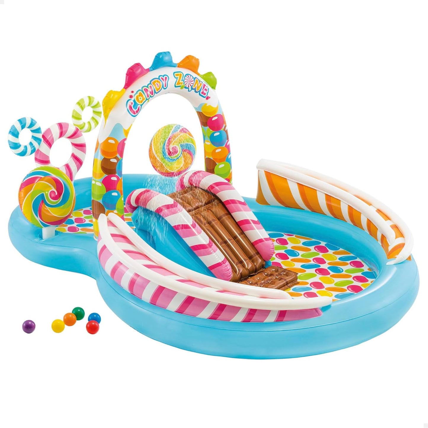 candy fun inflatable play center with slide