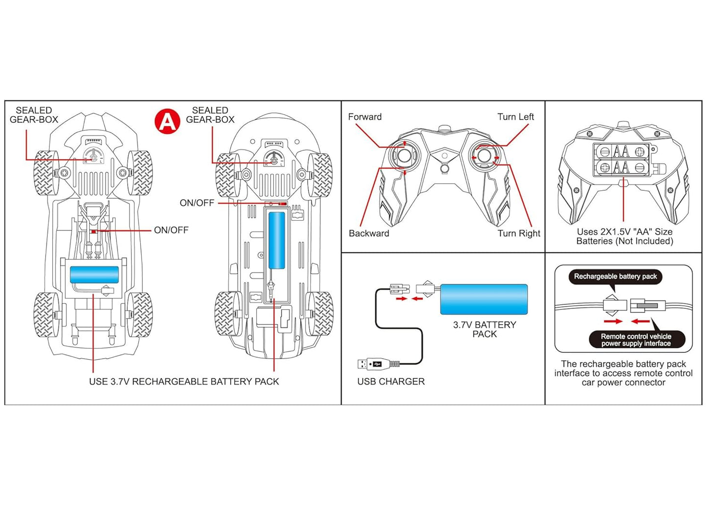 RC Rechargeable Super Sports Car – 1:16 Scale