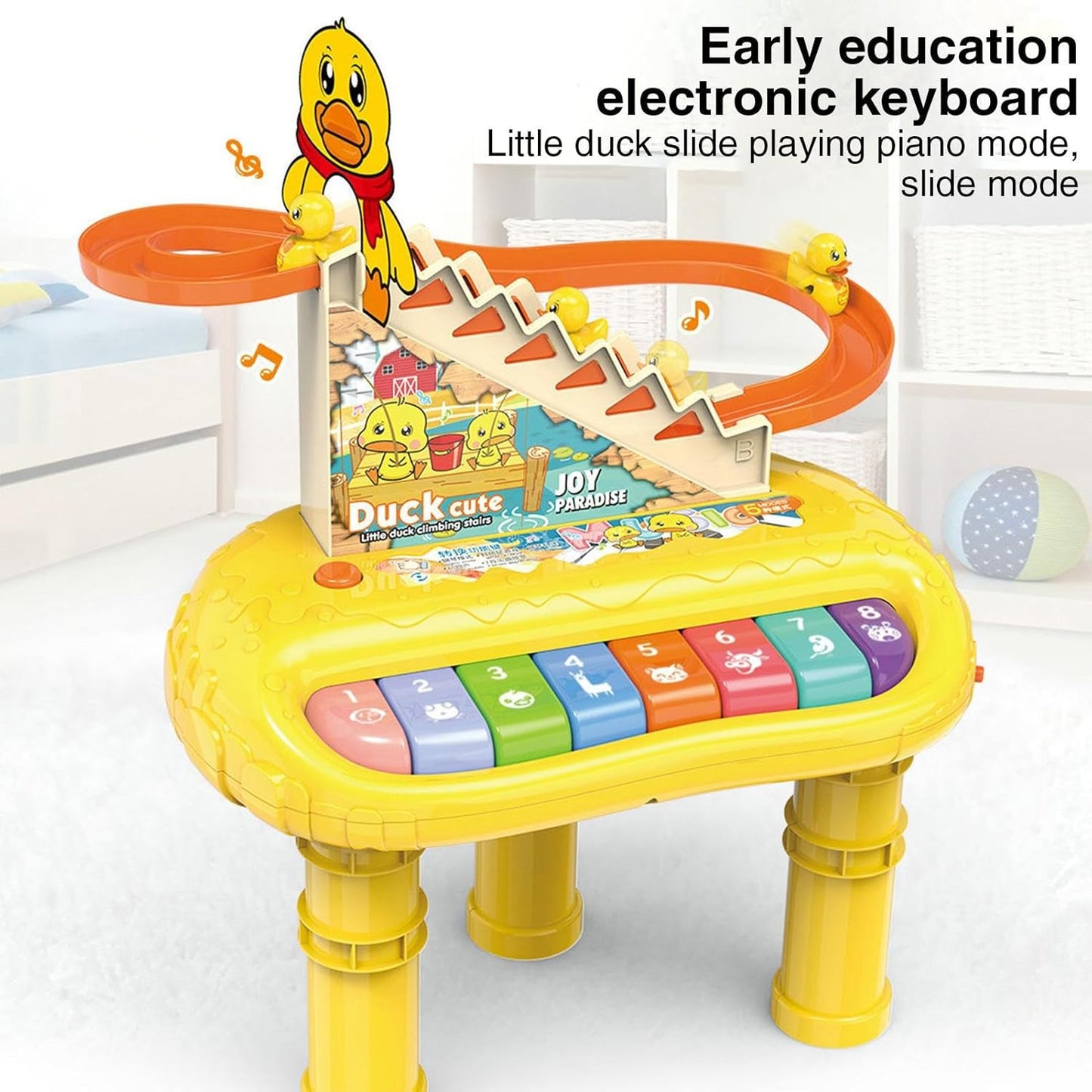 Little Duck Climbing Music Toy - Musical Instrument Toy with Lights and Music