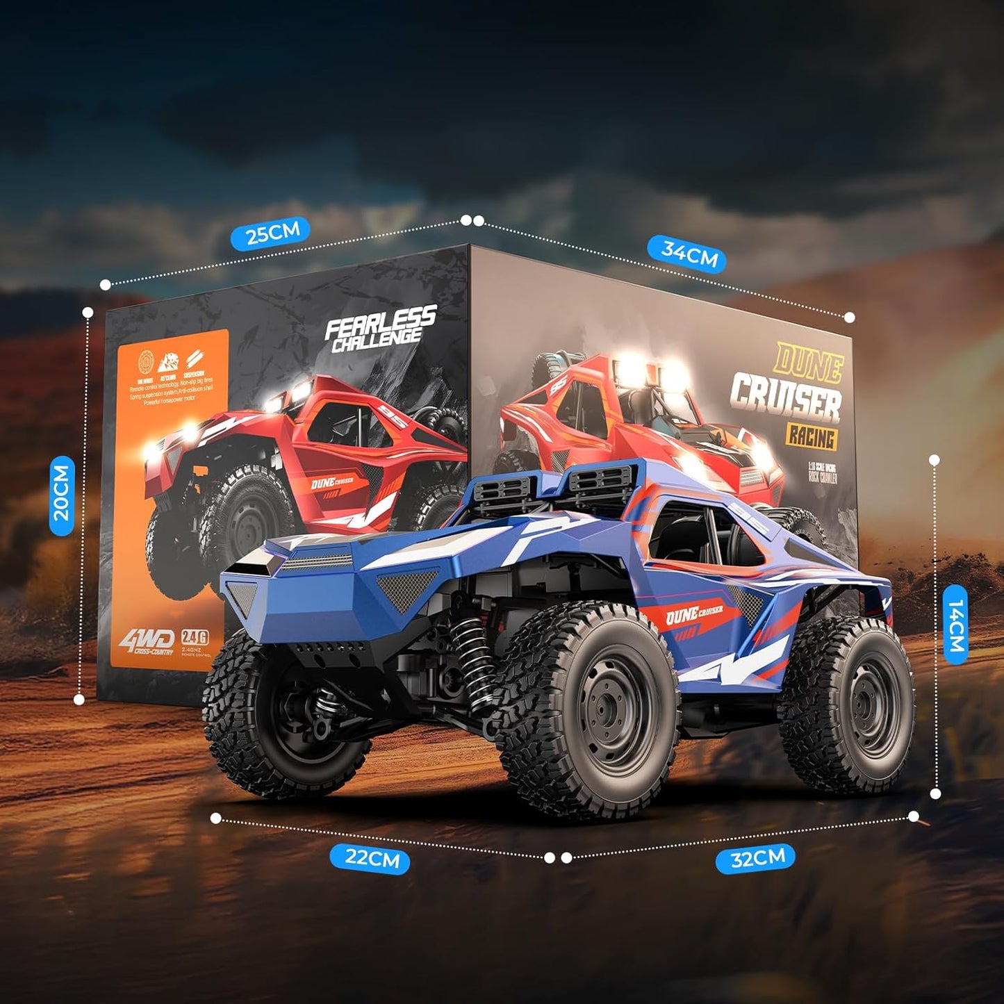 Dune Cruiser RC Car 1:16 Scale – 40+ Km/h