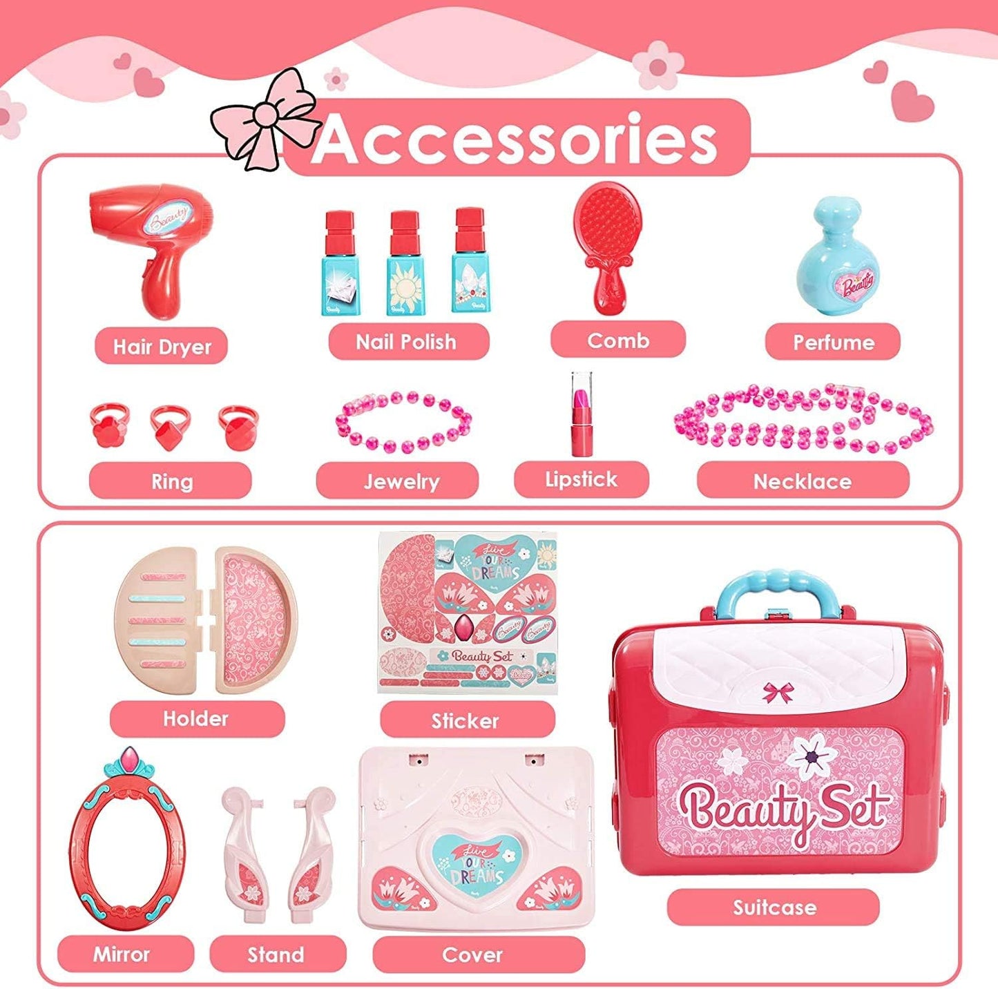 beauty set suite case