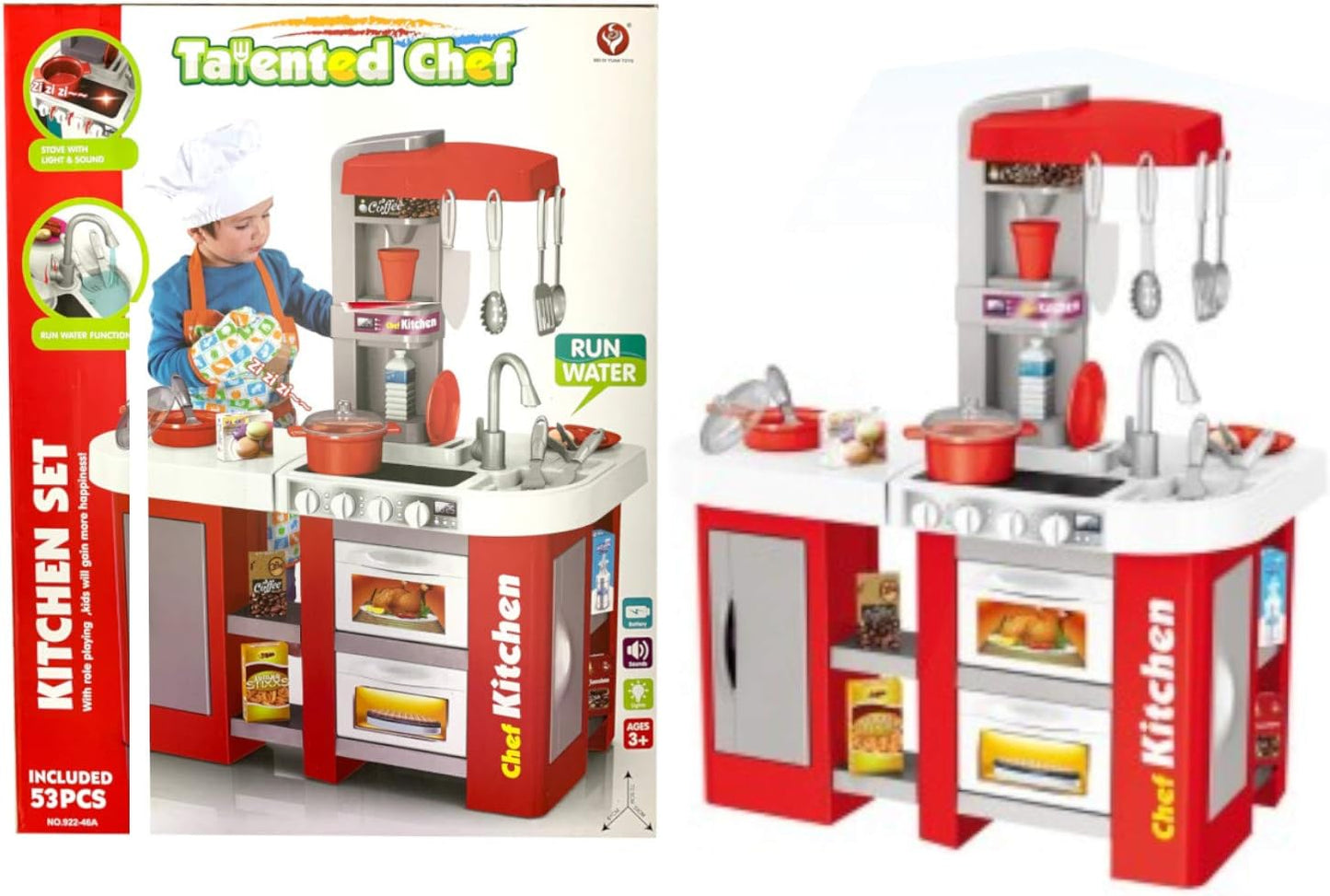 Talented Chef Red Kitchen Set