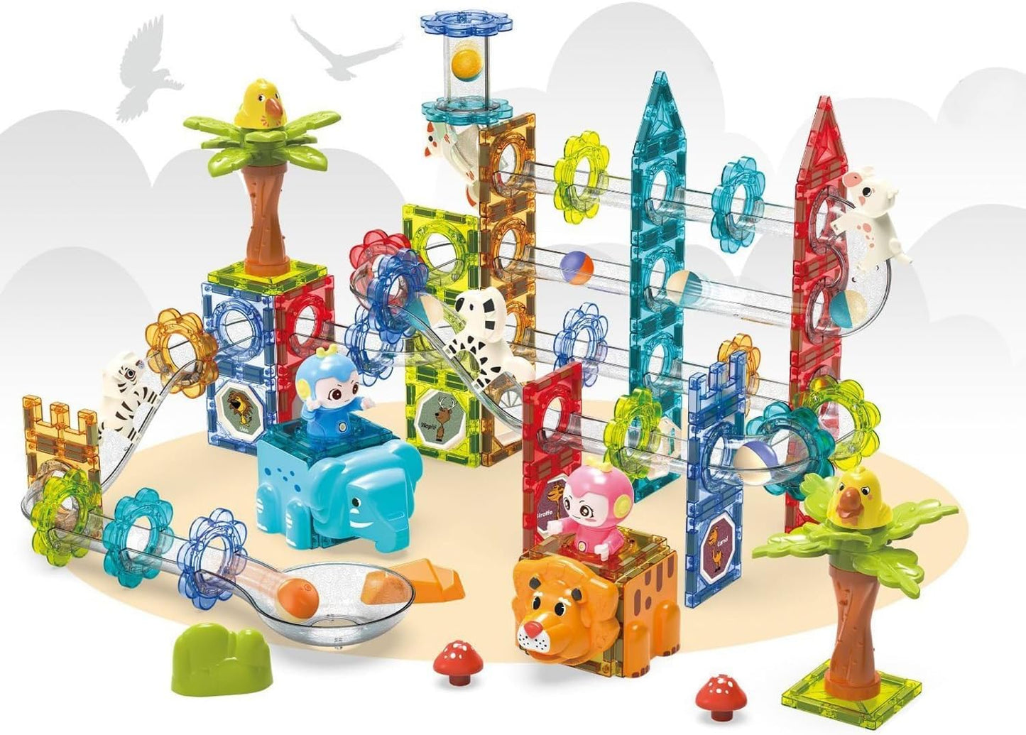 Magic Magnetic Blocks Animal Marble Run – 151 PCS
