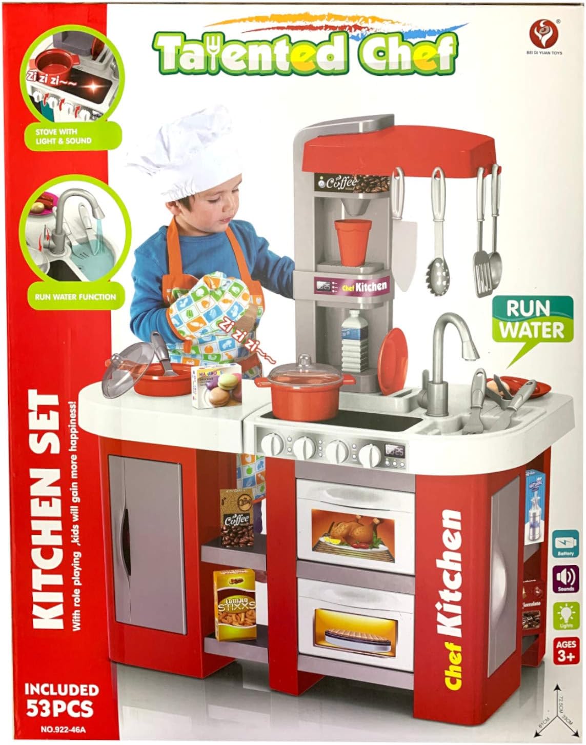 Talented Chef Red Kitchen Set