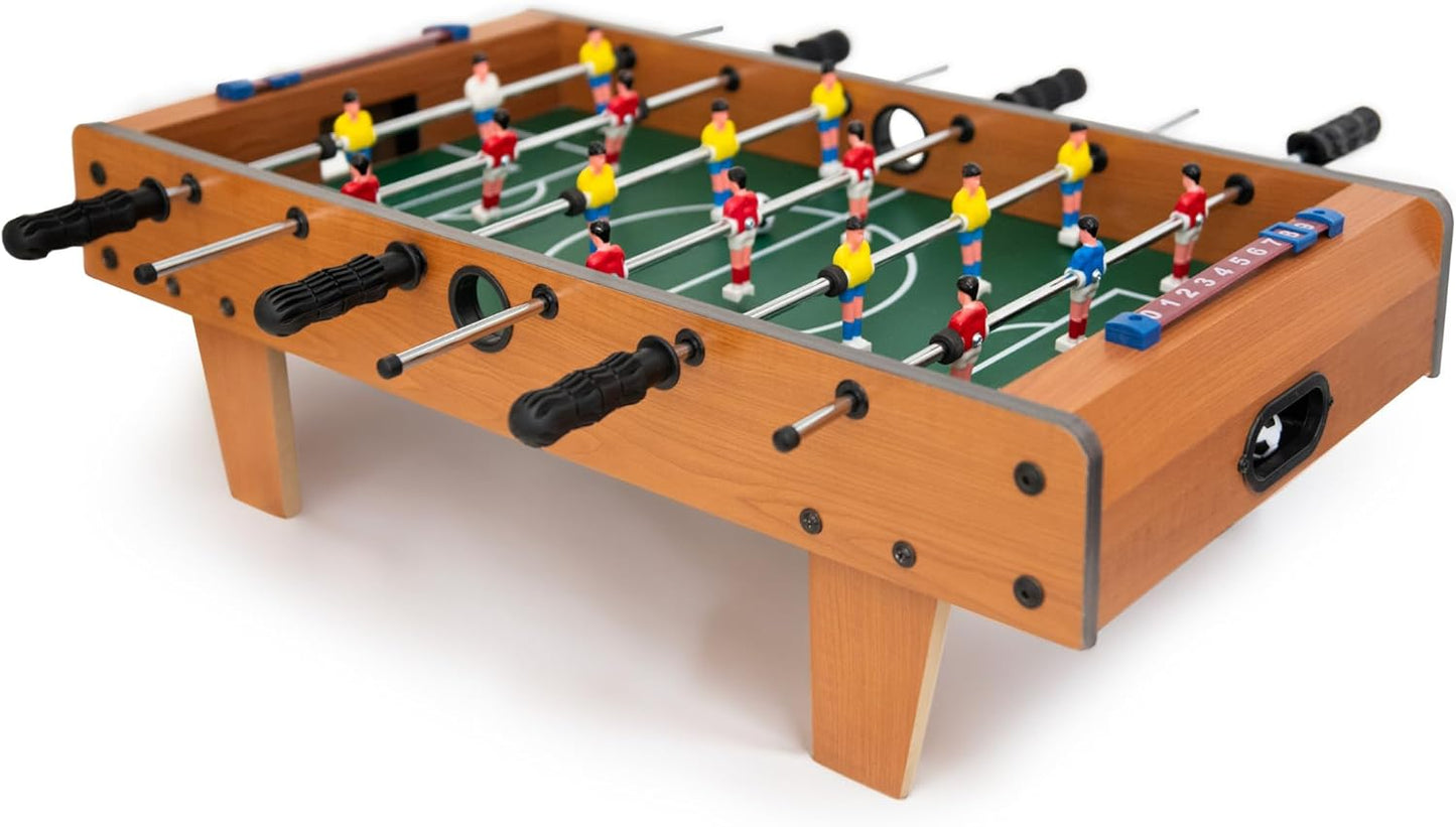 portable wooden tabletop foosball (soccer) game table