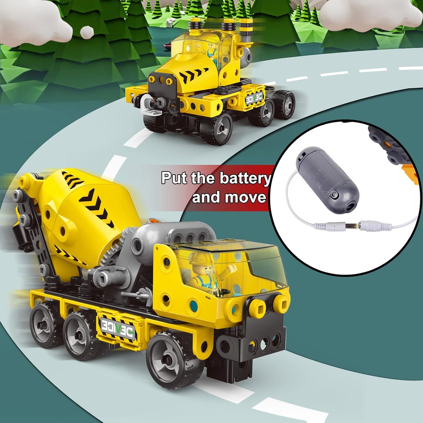 Cement Mixer 6-in-1 Building Set