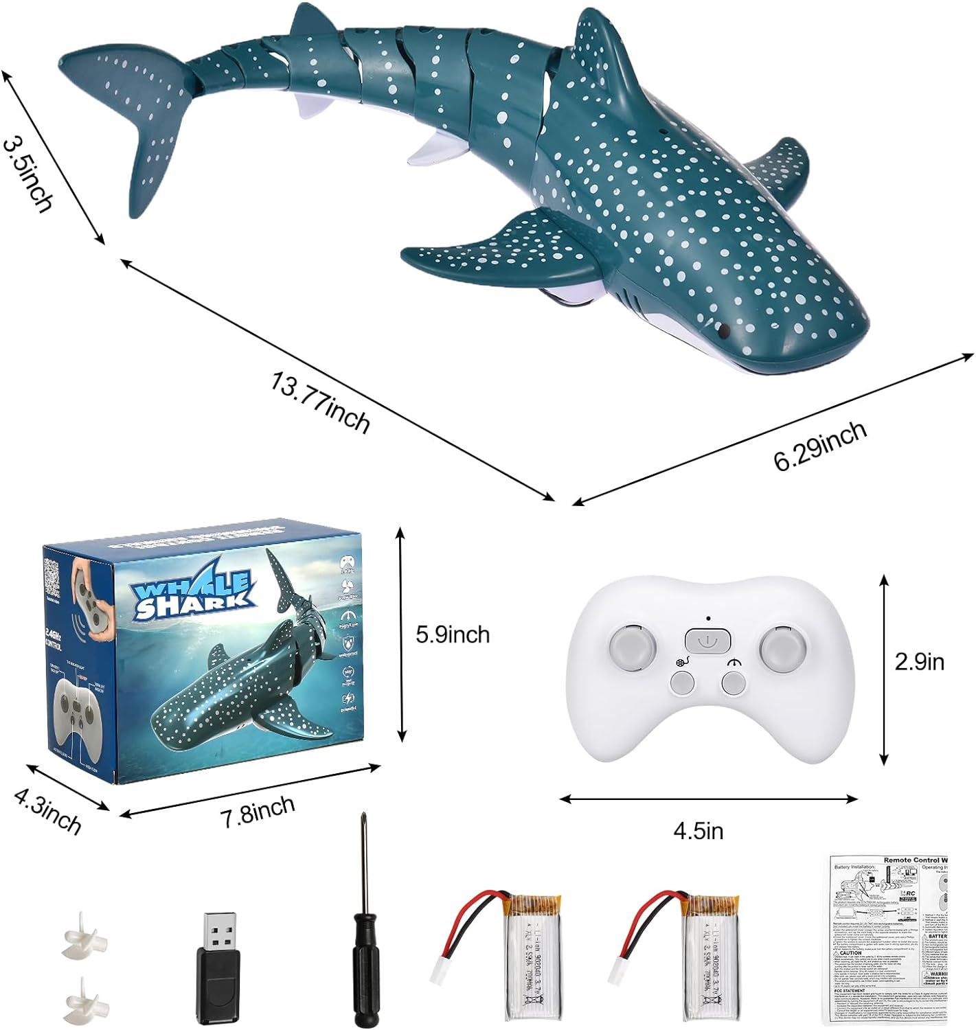 remote control whale toy