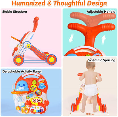 2-in-1 Baby Walker & Activity Table