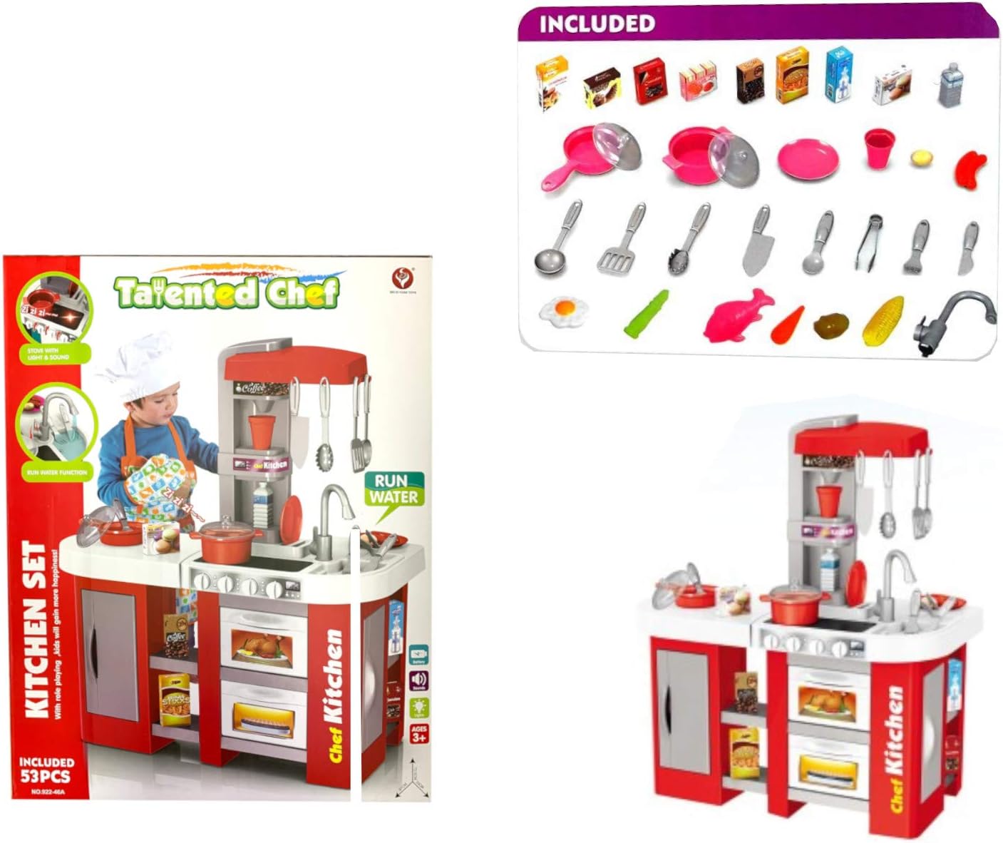 Talented Chef Red Kitchen Set