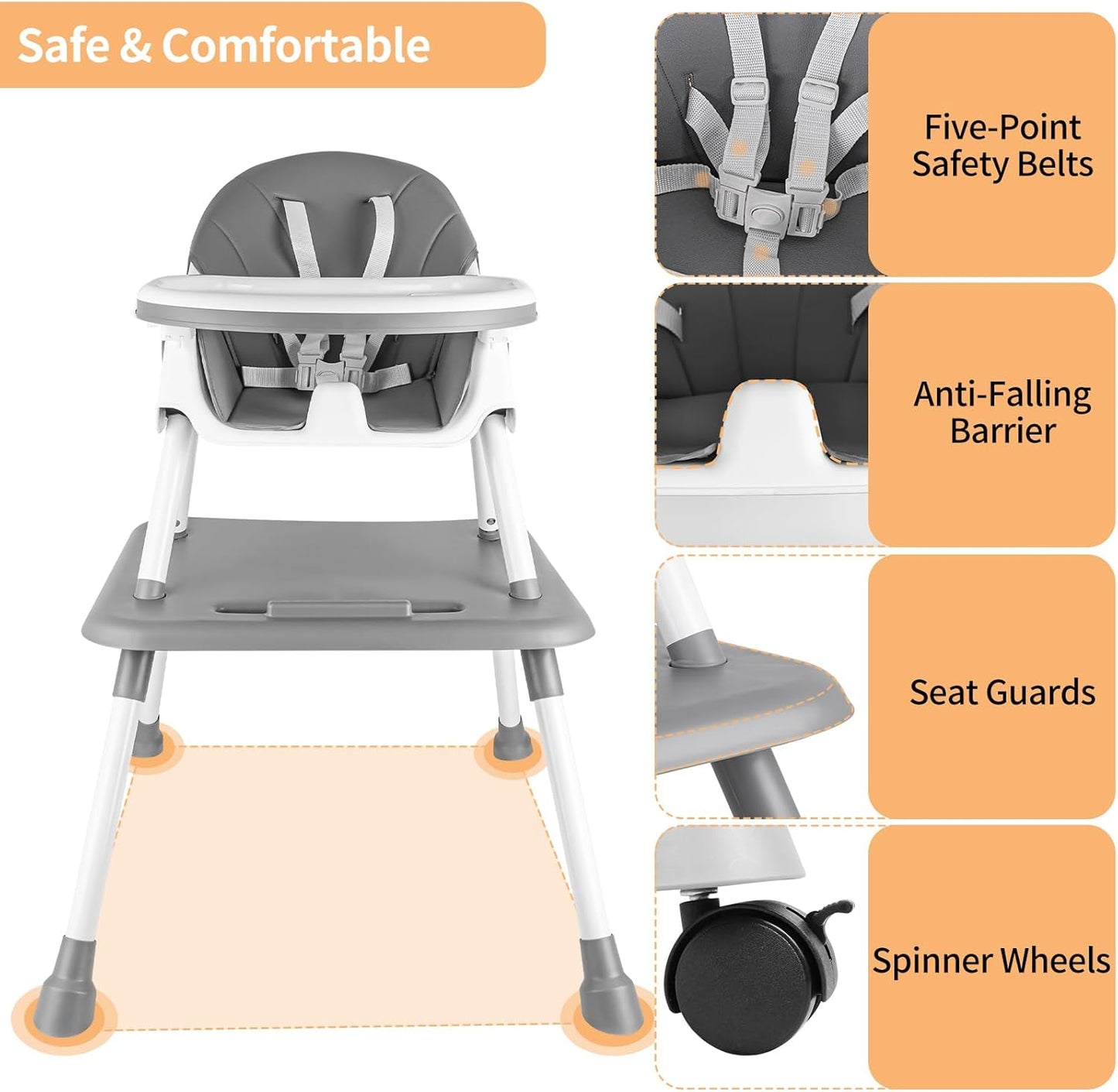 Multi-Functional Baby High Chair