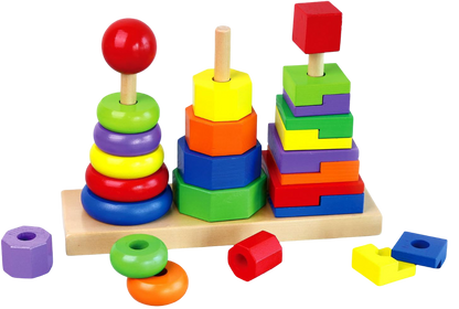 Wooden Stacking Rings Educational Toy