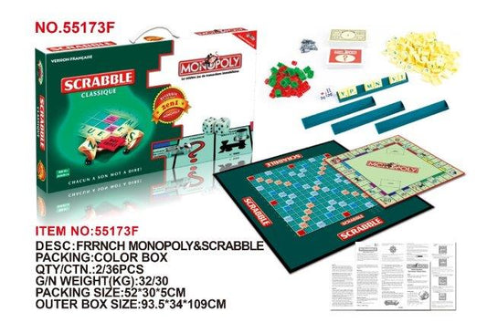 2 in 1 monopoly & scrabble