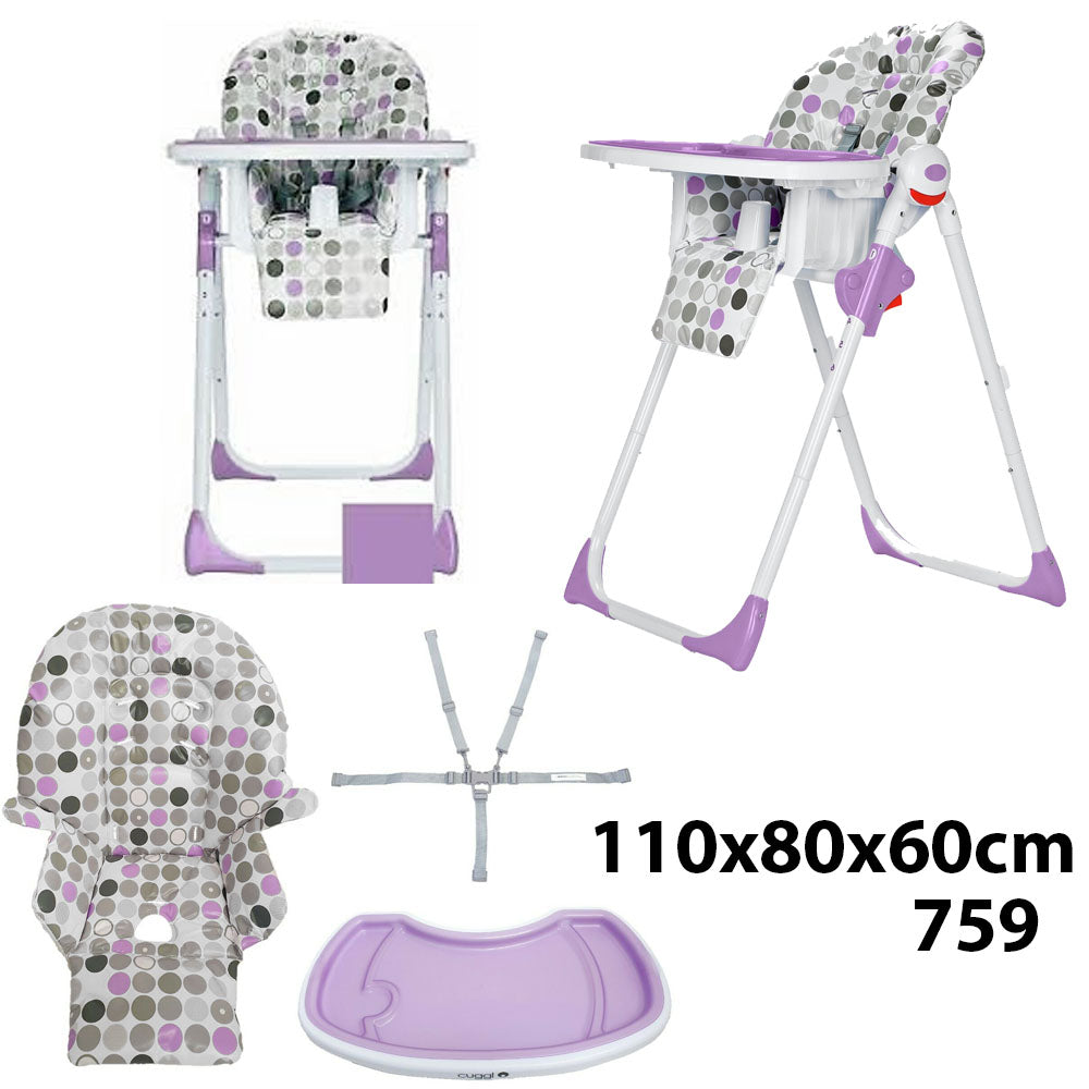 Adjustable Baby High Chair with Tray