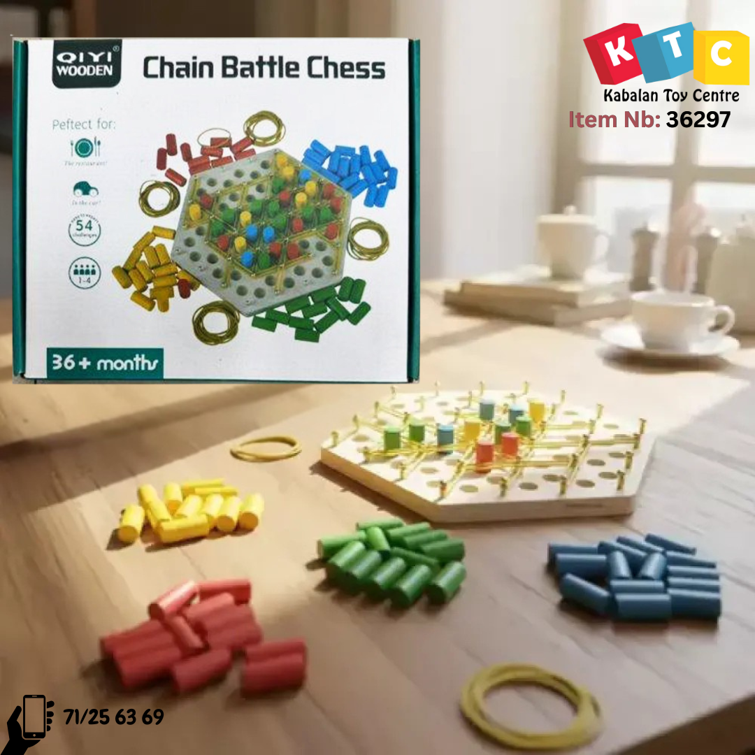 Wooden Chain Battle Chess