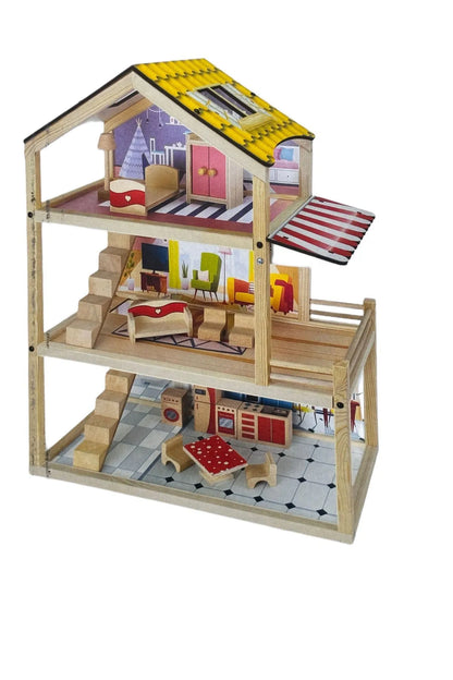 wooden dollhouse