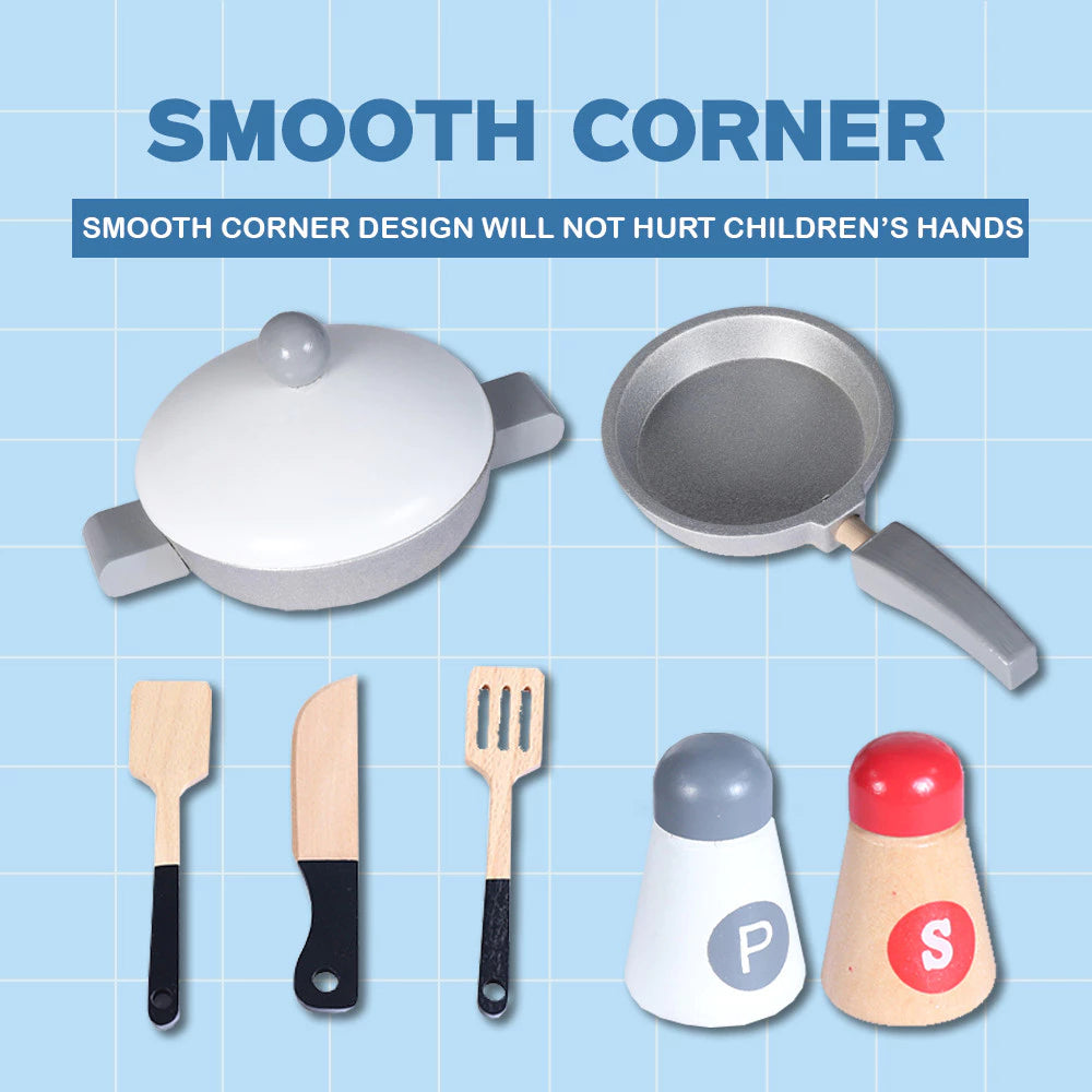 Wooden Kitchen Play Set