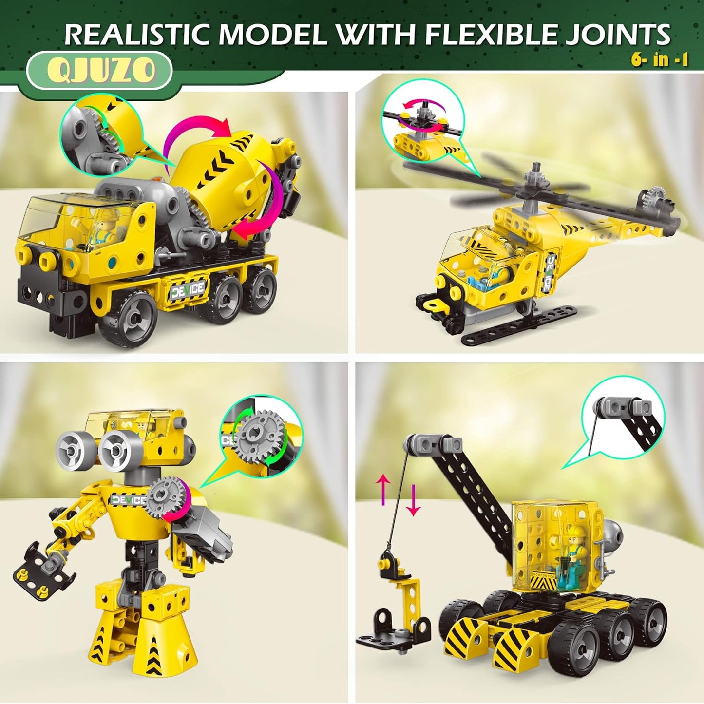 Cement Mixer 6-in-1 Building Set