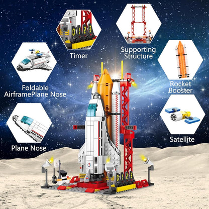 Space Rocket Launch Building Set