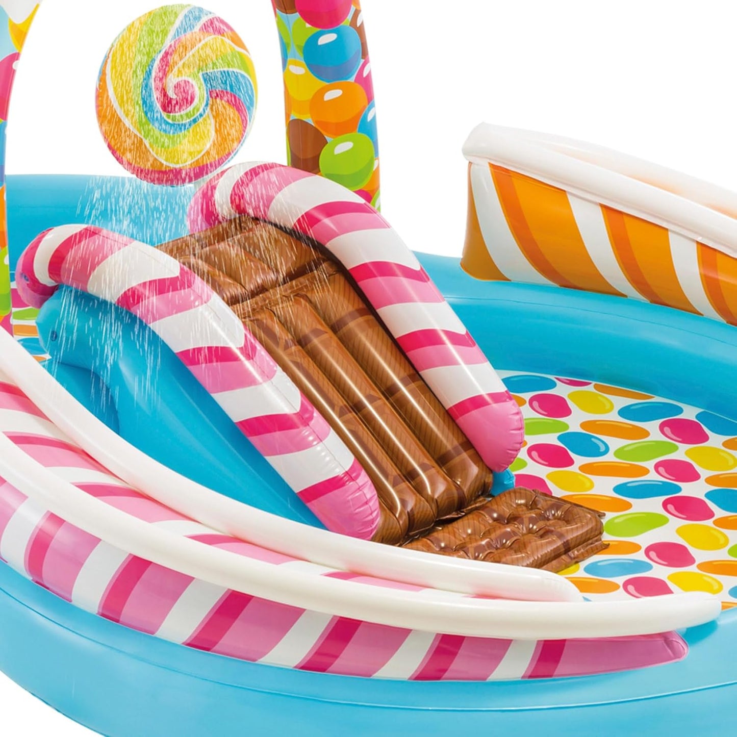 candy fun inflatable play center with slide