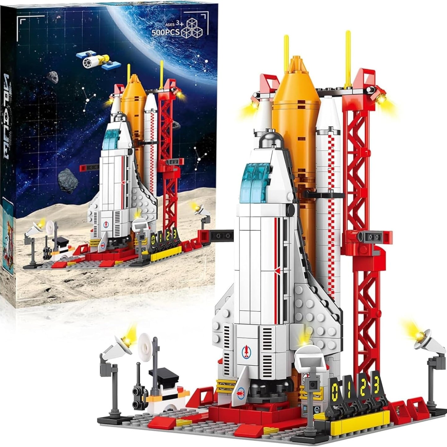 Space Rocket Launch Building Set