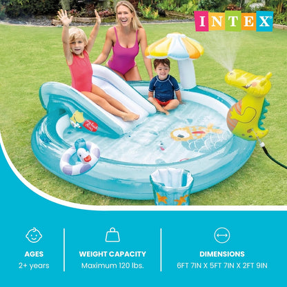 Gator inflatable Play center with slide