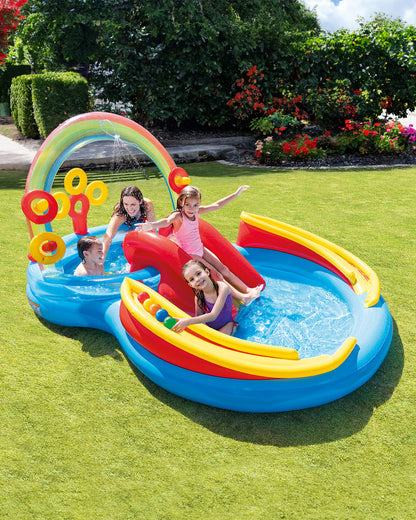 Rainbow Ring Inflatable Play Center with Slide