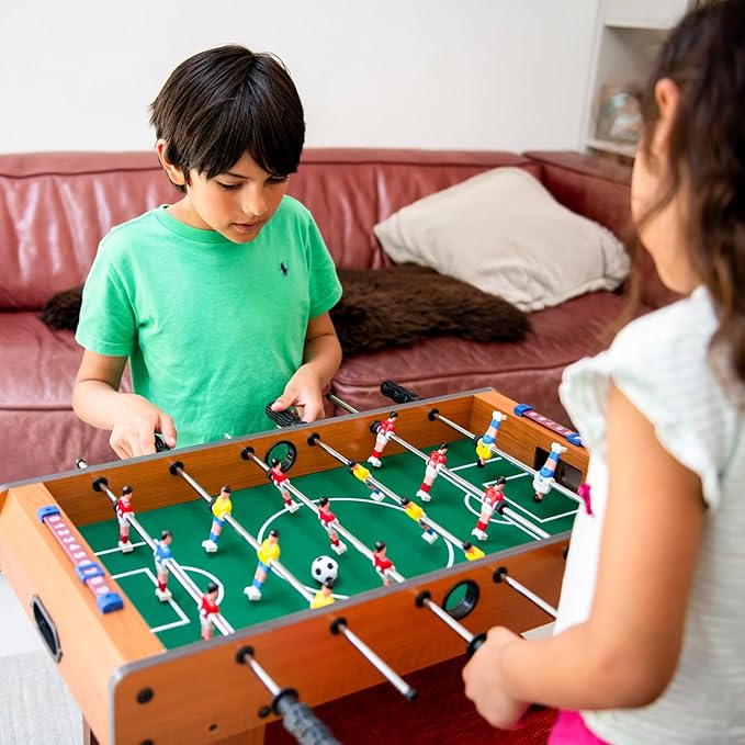 portable wooden tabletop foosball (soccer) game table