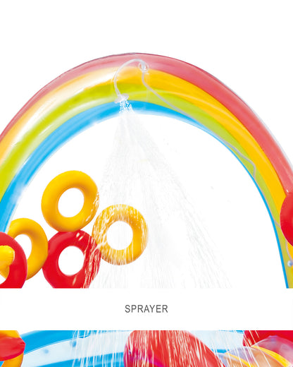 Rainbow Ring Inflatable Play Center with Slide