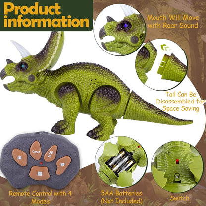 Remote Control Triceratops Dinosaur Toy