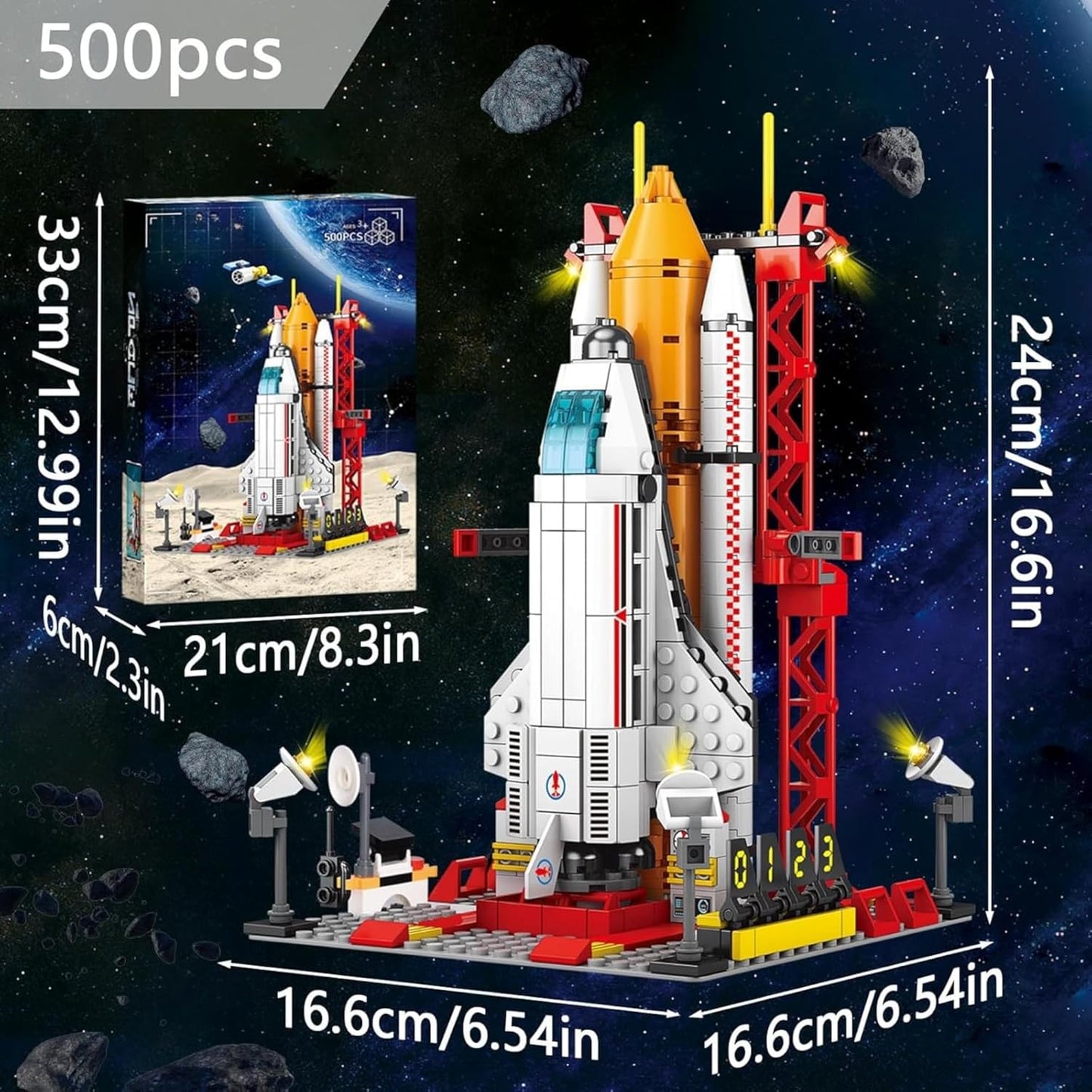 Space Rocket Launch Building Set