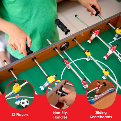 portable wooden tabletop foosball (soccer) game table