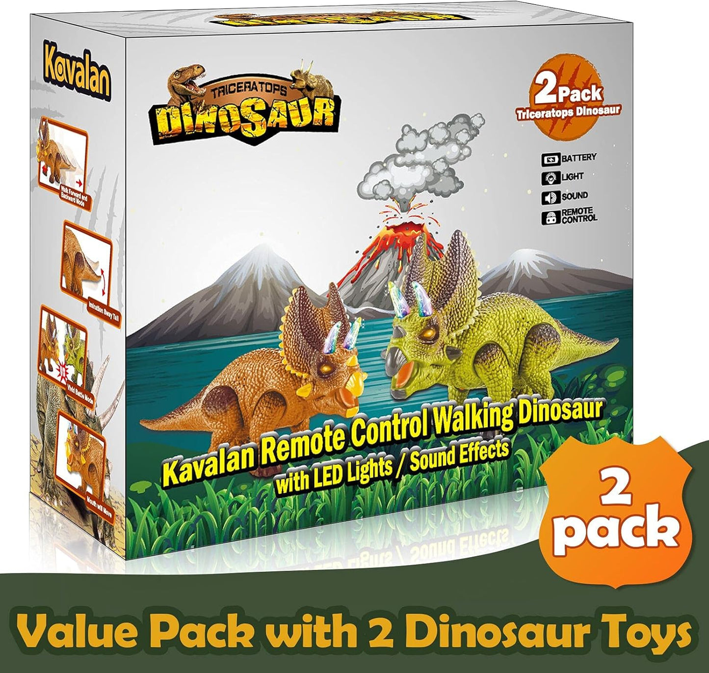 Remote Control Triceratops Dinosaur Toy