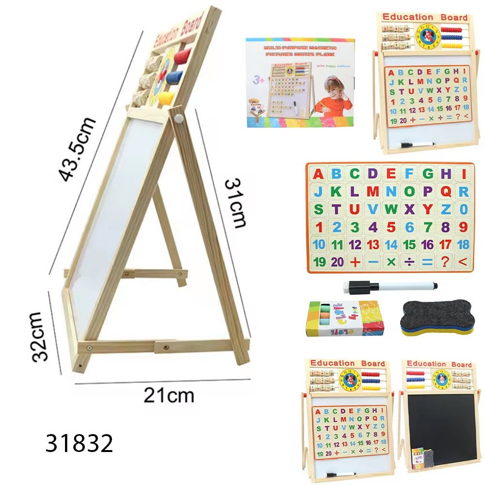 Wooden multipurpose magnetic board