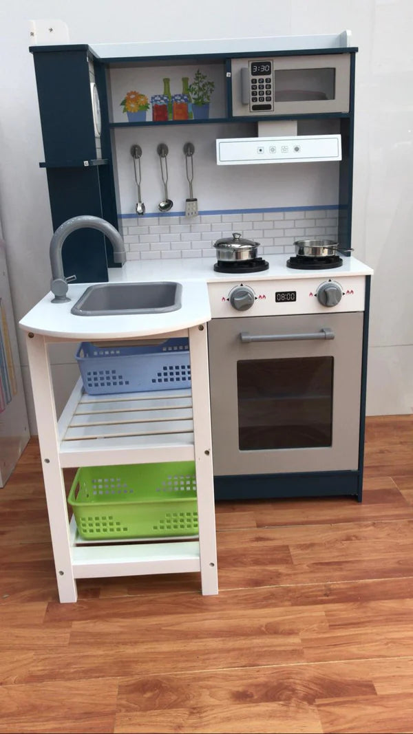 Navy Wooden Kitchen