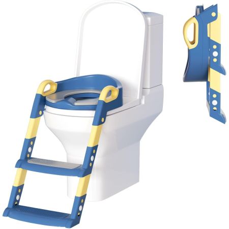 3-in-1 toddler potty training toilet seat with an integrated ladder