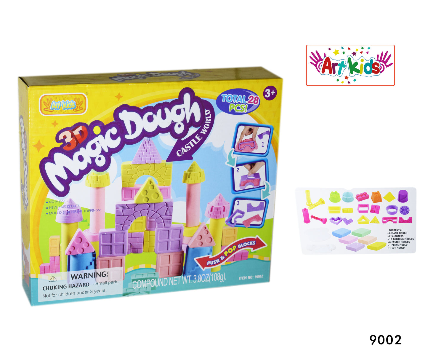 castle building play dough set