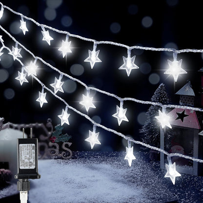 Star LED String Lights White