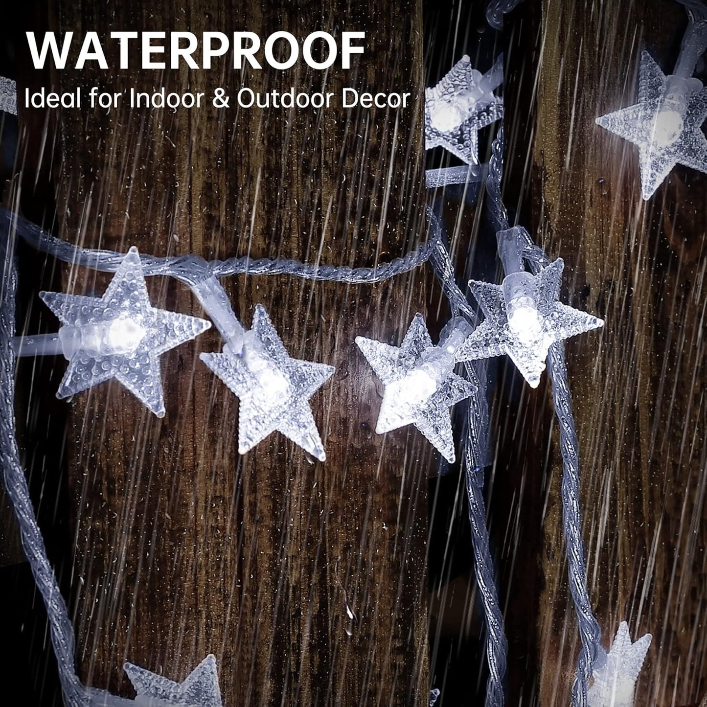 Star LED String Lights White