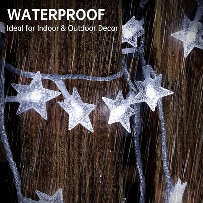 Star LED String Lights White