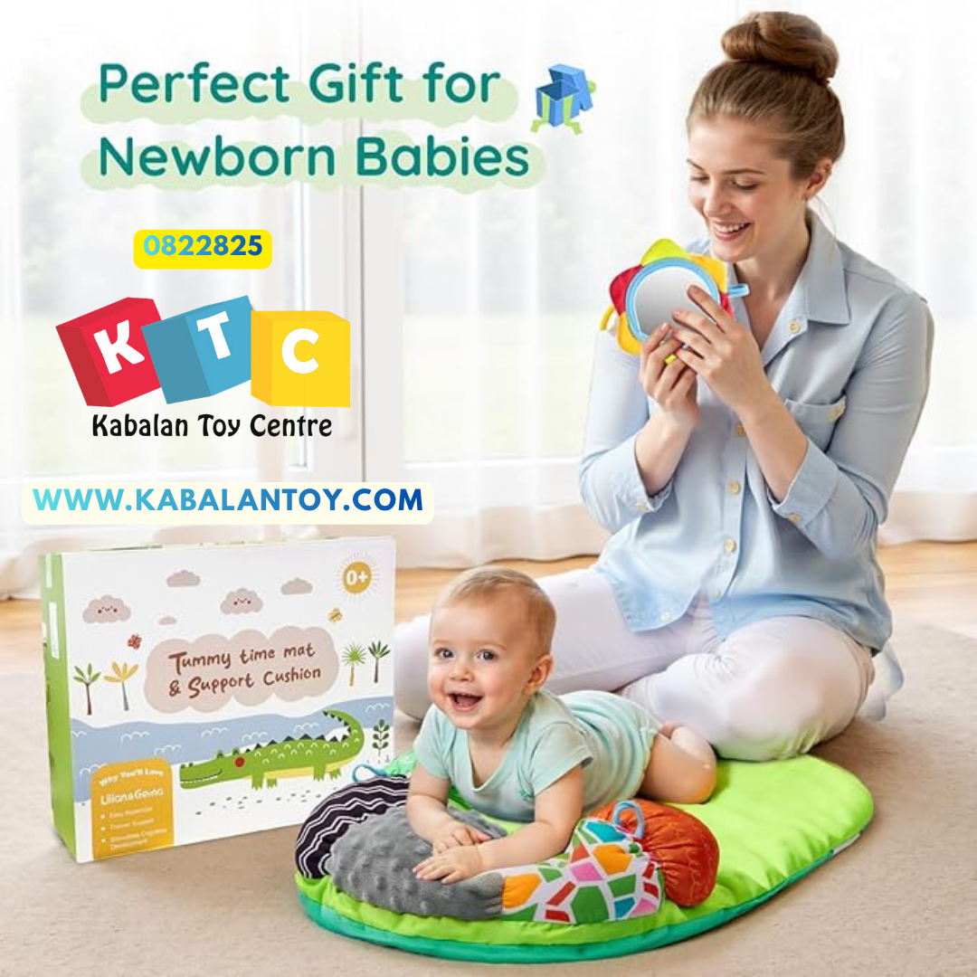 2-in-1 Baby Tummy Time Mat and Seated Support Pillow