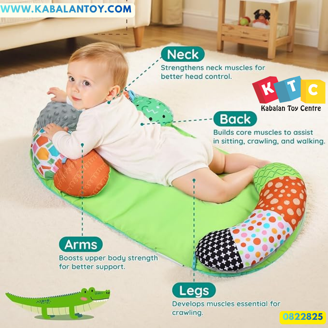 2-in-1 Baby Tummy Time Mat and Seated Support Pillow