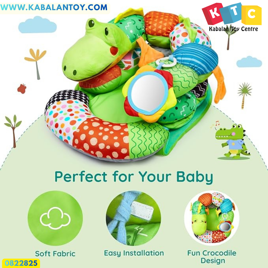 2-in-1 Baby Tummy Time Mat and Seated Support Pillow